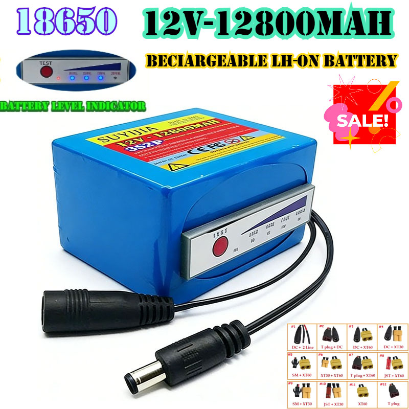 Fish Finder Portable - 18650 리튬 배터리 3s2p 12v 12800mAh
