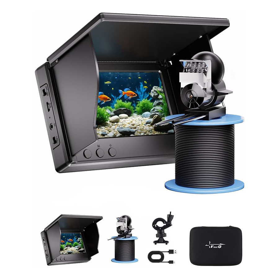 Fishing Depth Finder - FOURQ 휴대용 1080P 4.3'' LCD 어군탐지기
