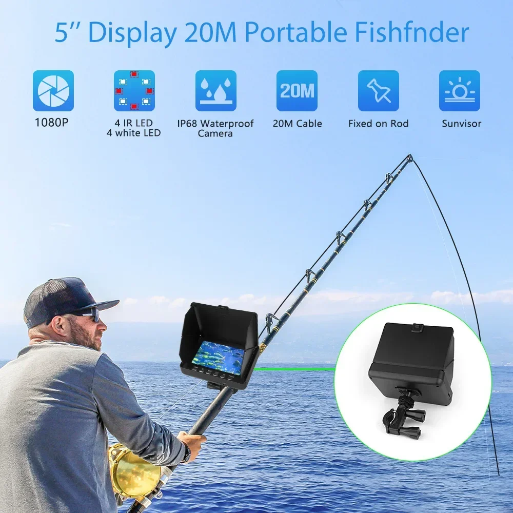 어군탐지기 5.0 인치 LCD 디스플레이 수중 낚시 카 - Fish Finder Cable 리뷰 및 가격