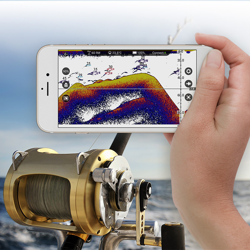 스마트 소나 어군탐지기 125KHz 충전식 센서 40M - Fishing Depth Finder 리뷰 및 가격