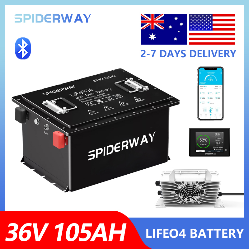36V 105Ah 골프 카트 LiFePO4 리튬 배터리 - Fish Finder Charger 리뷰 및 가격
