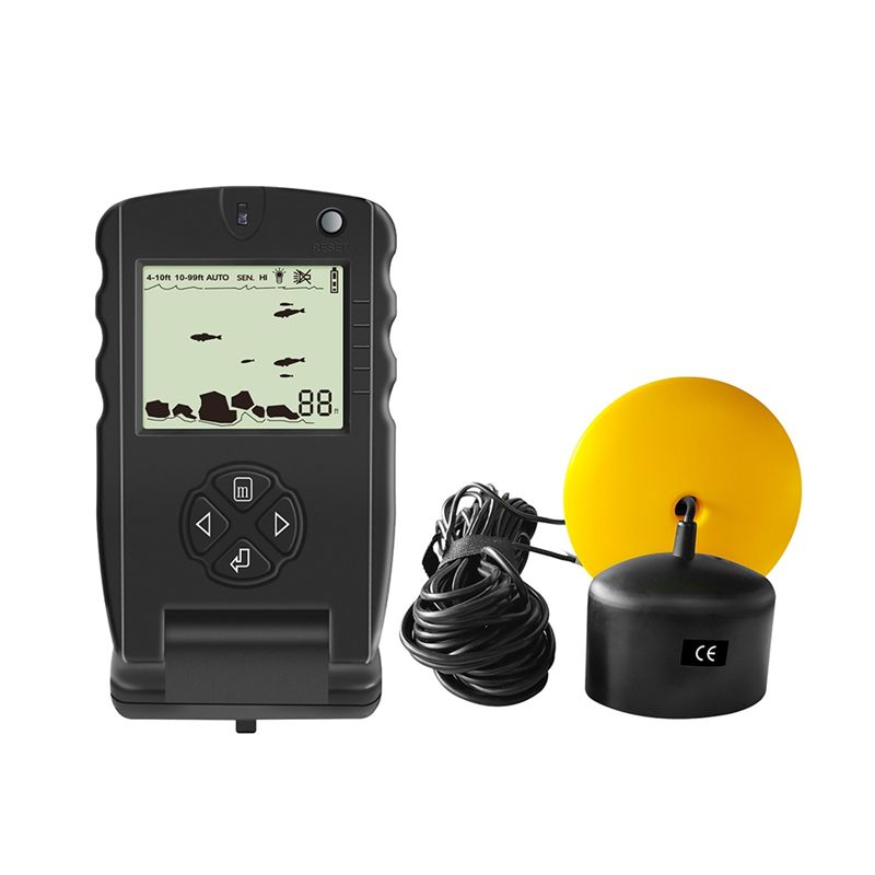 새로운 휴대용 어군탐지기, 알람 트랜스듀서가 있는 얼음 - Fishing Depth Finder 리뷰 및 가격