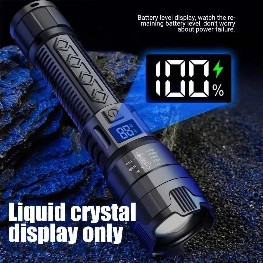 전술용 LED 손전등 2000LM USB 충전식 방수  - Fishing Light 리뷰 및 가격
