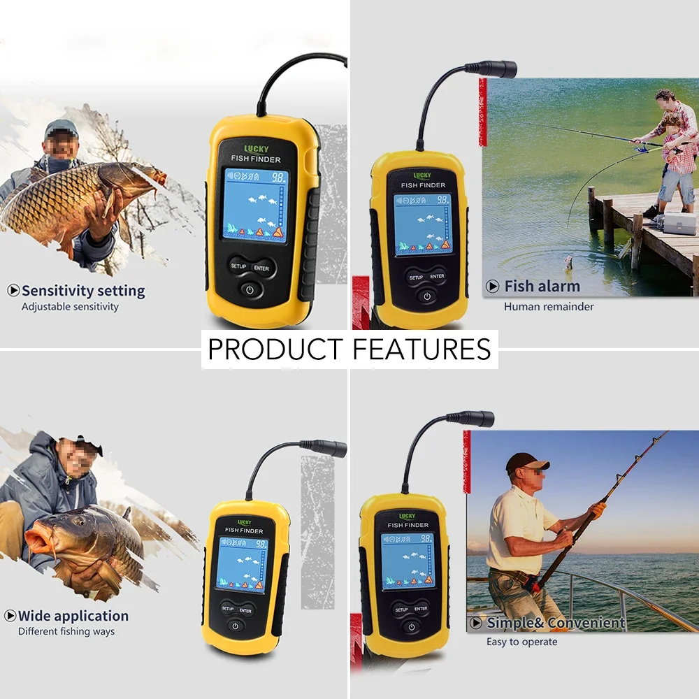 행운의 LCD 컬러 스크린 휴대용 유선 어군 탐지기 1 - Fish Finder Portable 리뷰 및 가격