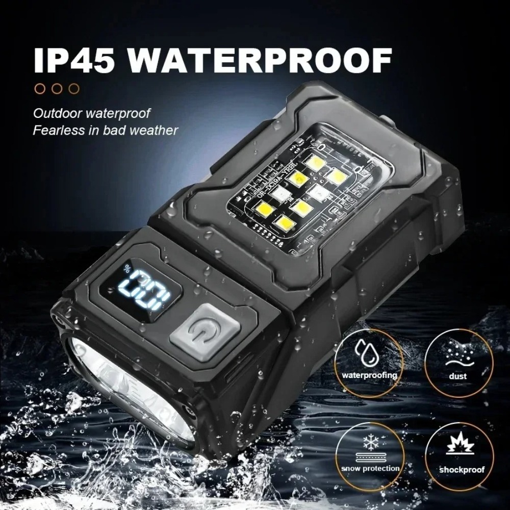 180 °   회전식 LED 손전등 USB 충전식 키체 - Fishing Light 리뷰 및 가격