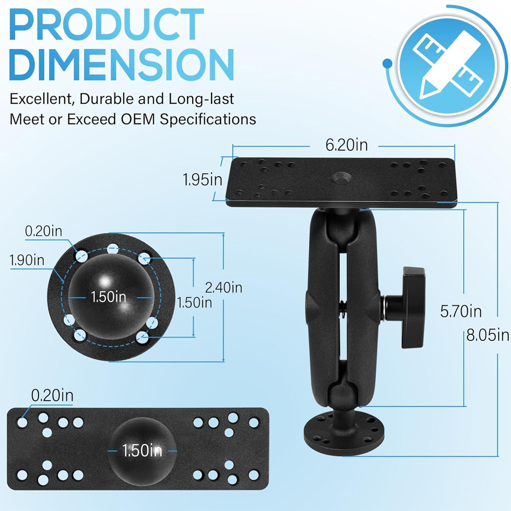 알루미늄 피쉬파인더 마운트(1.5인치/C 사이즈 볼 미 - Fish Finder Mount 리뷰 및 가격