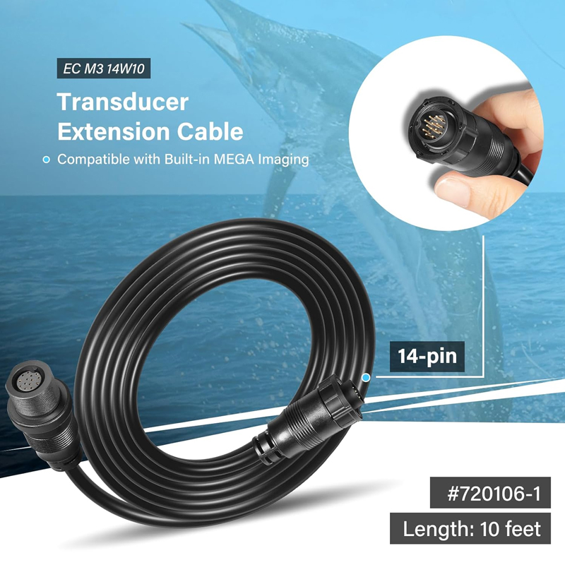 트랜스듀서 연장 케이블 10피트 14핀 허밍버드 EC  - Fish Finder Transducer 리뷰 및 가격