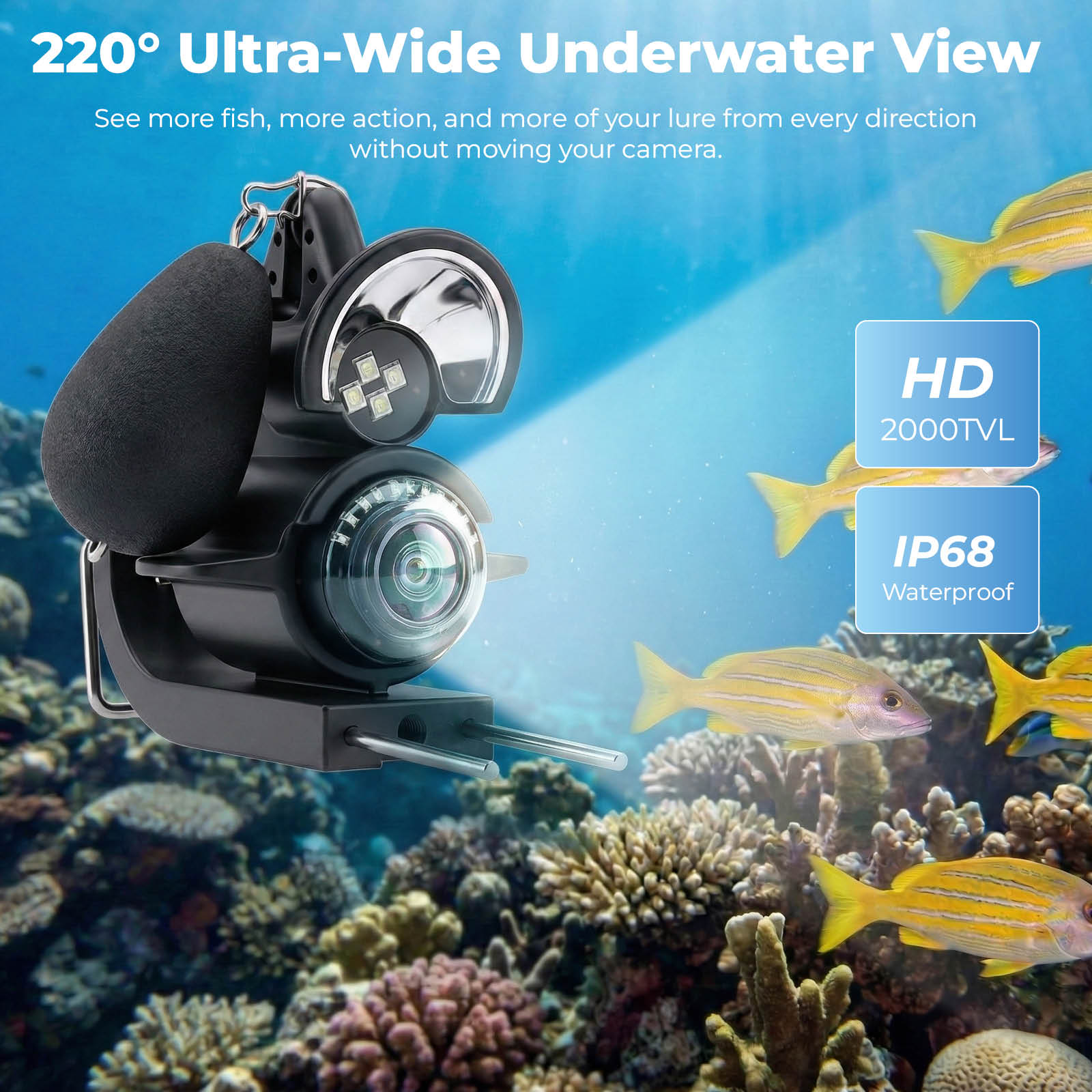 휴대용 수중 비주얼 어군탐지기 4.3인치 LCD 모니터 - Fishing Depth Finder 리뷰 및 가격