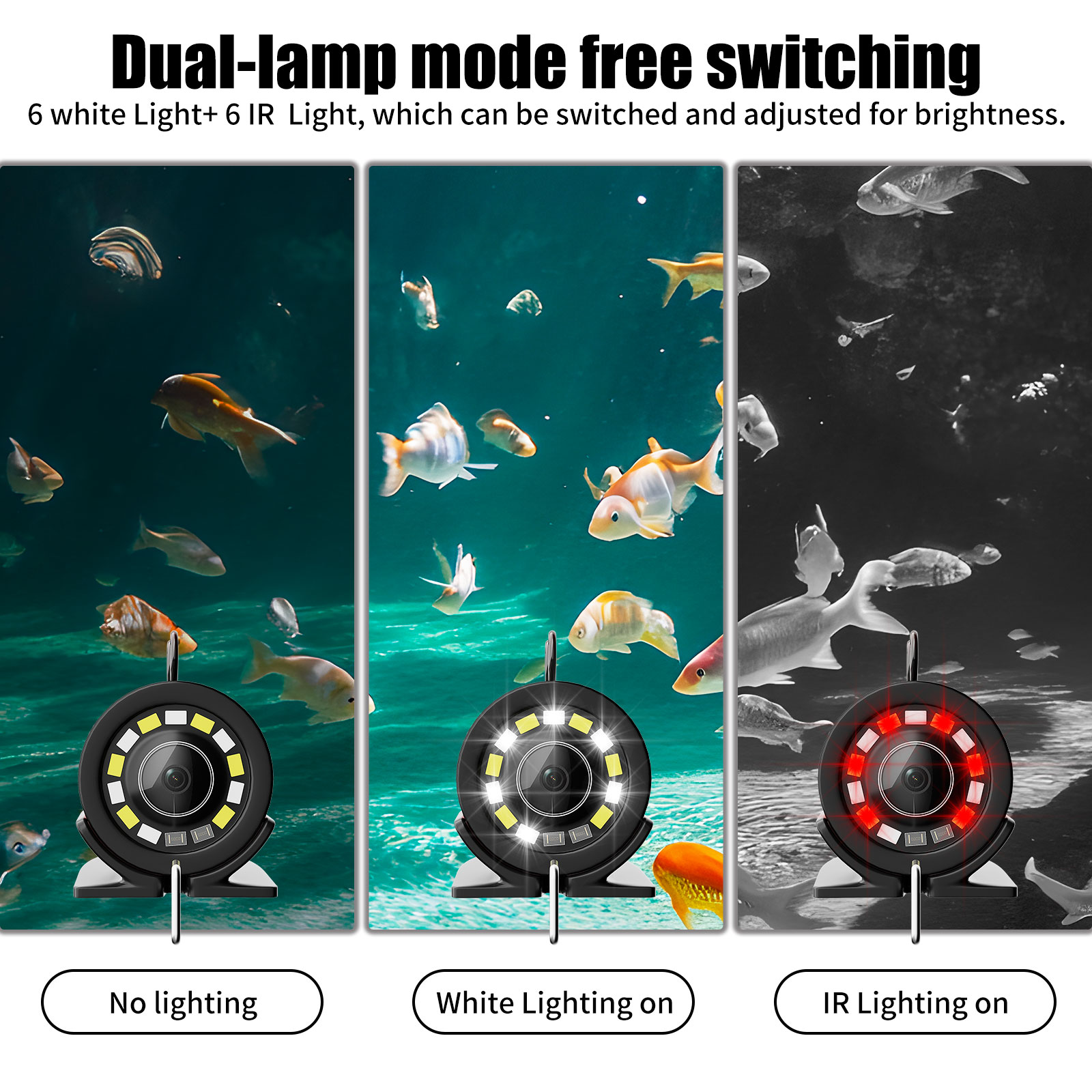 수중 낚시 카메라 - 15/30/50M 케이블 어군탐지 - Fish Finder Battery 리뷰 및 가격