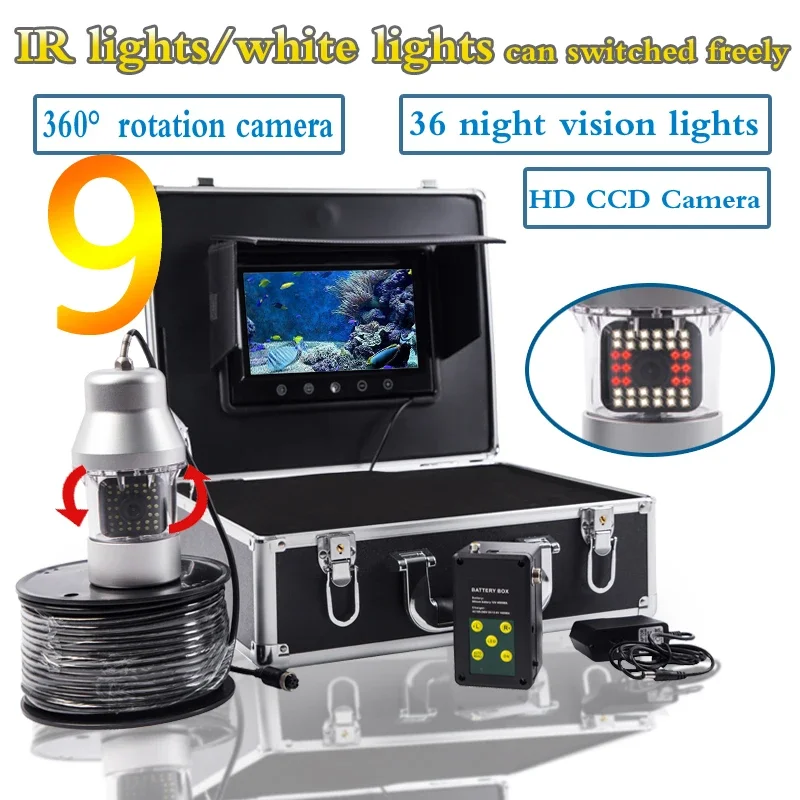 어군탐지기 F08A 9인치 수중 낚시 카메라 광각 10 - Fishing Camera 리뷰 및 가격