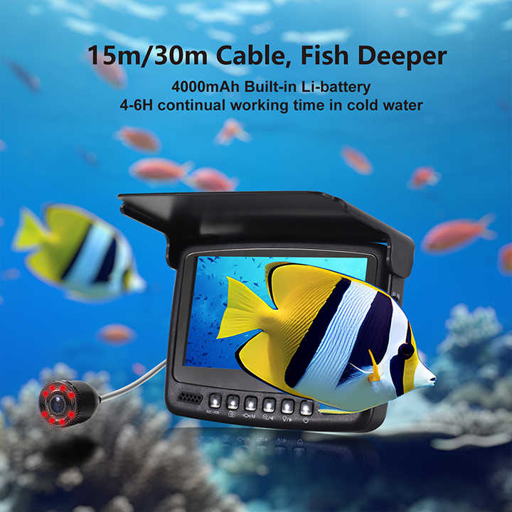 4.3 인치 화면 수중 15/30M 얼음 낚시 카메라  - Fishing Camera 리뷰 및 가격