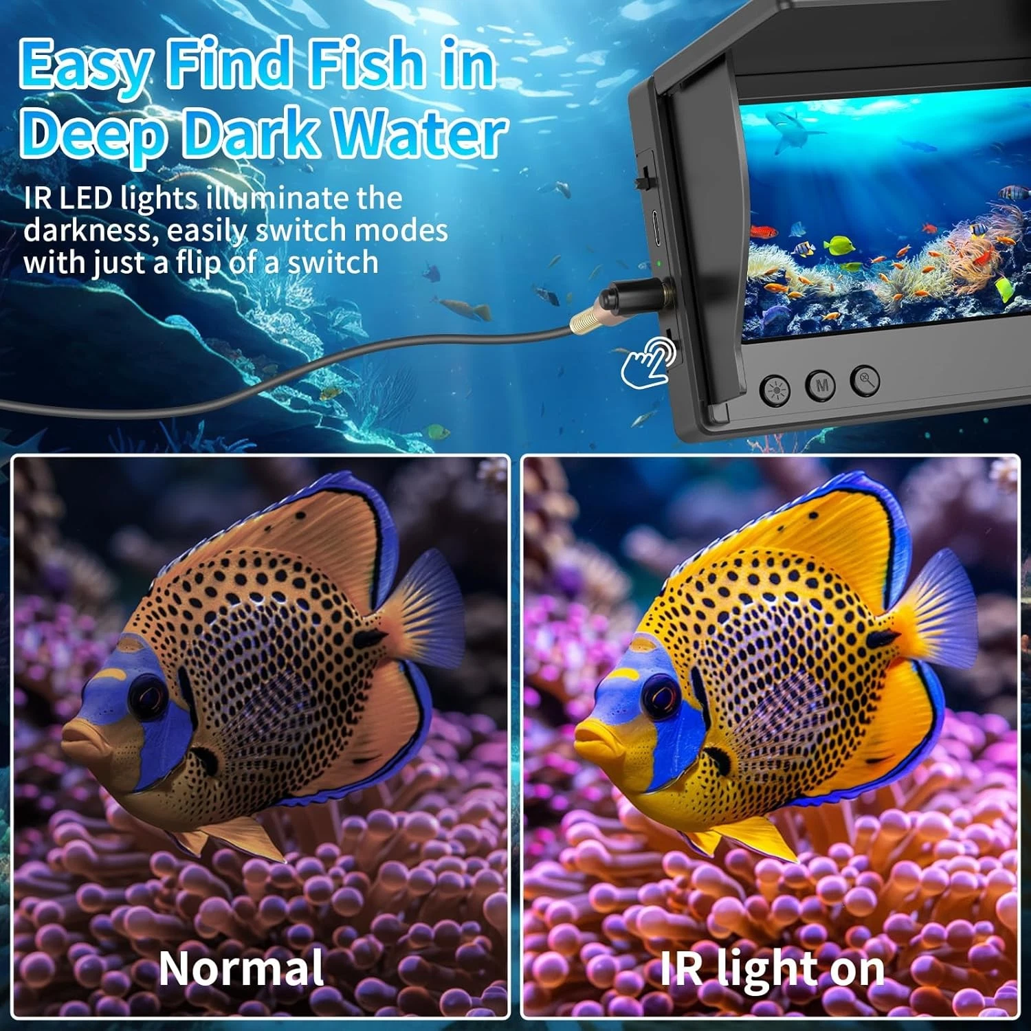 수중 낚시 카메라, 4.3인치 LCD 디스플레이가 장착 - Fish Finder Cable 리뷰 및 가격