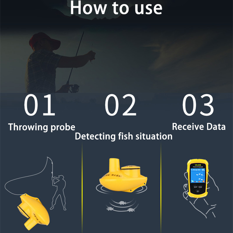 무선 소나 낚시 탐지기, 화면 색상 깊이 40M 거리  - Fishing Depth Finder 리뷰 및 가격