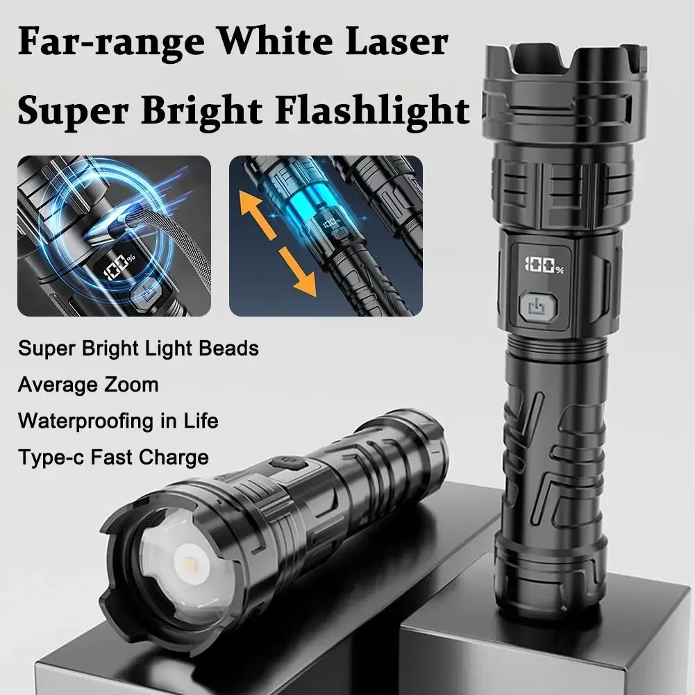슈퍼 밝은 LED 손전등 USB 충전식 토치 야외 줌  - Fishing Light 리뷰 및 가격